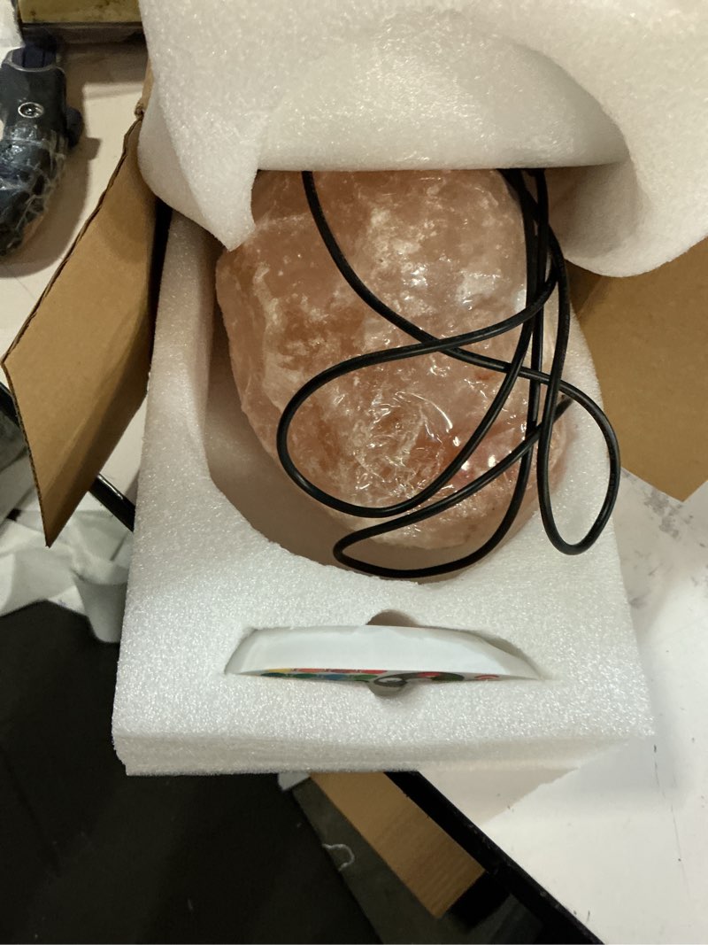 Condition photo showing Good Condition for Himalayan Salt Lamp 7 Inches (5-6 Lbs) with Upgraded Remote Control, Adjustable 16 Color Changing Salt Lamp Night Light, Natural Crystal Pink Large USB Salt Rock Lamp for Home Decor