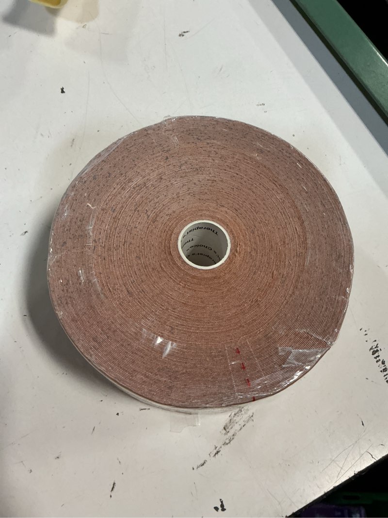 Condition photo showing New/Like New for therapist’s choice® extra wide kinesiology tape 3"x105' bulk roll (beige)