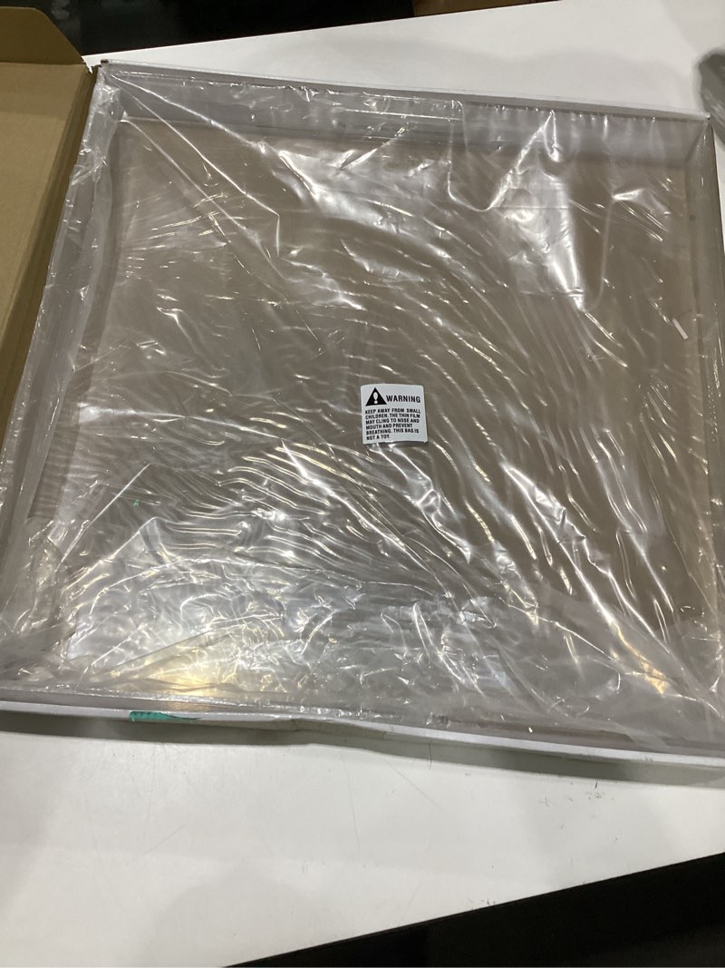 Condition photo showing Good Condition for 24×24 inch clear acrylic serving tray with handles extra large ottoman tray decorative tray spill-proof coffee table space saver oversize counter top organizer platter with safe edge transparent 24" x 24" x 2"