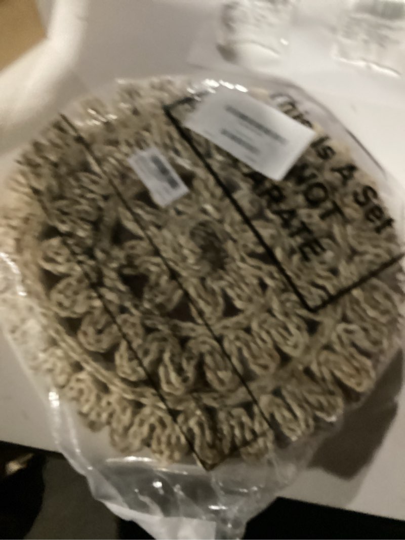 Condition photo showing Good Condition for glenmal set of 13 boho wall basket decor woven rattan flat baskets handmade boho wicker bamboo seagrass wall hanging decor for bedroom living room dining room office ready to hang(classic)