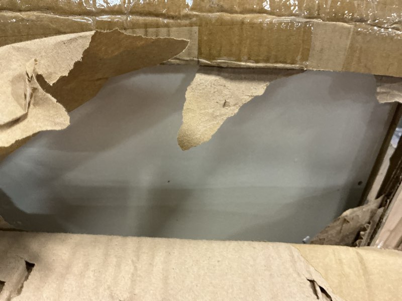 Condition photo showing As Is for furinno ravel washer dryer countertop, washer and dryer topper, with edge rails, anti slip pads, 27.5 d x 54 w, for laundry room organization and storage, white white 27.5 d x 54 w