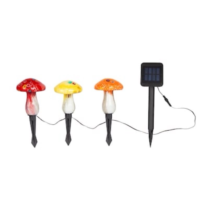 harbor breeze solar mushroom 2 -lumens multi color solar led outdoor path light ( 3000-k )