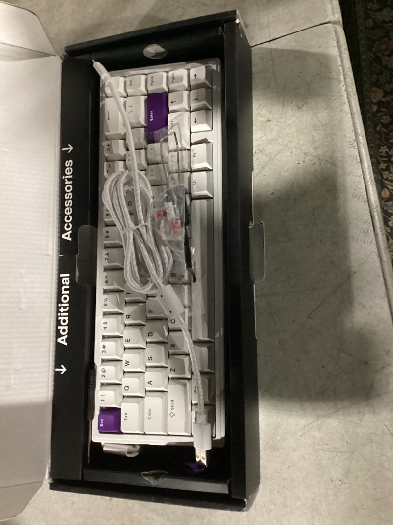 Condition photo showing New/Like New for EPOMAKER HE68 Hall Effect Keyboard, 8000hz Polling, 0.01mm Adjustable Trigger, 0.125ms Latency, Creamy Gasket, Snap Key, SOCD, RGB, Wired Magnetic Gaming Keyboard for Mac/PC (White)