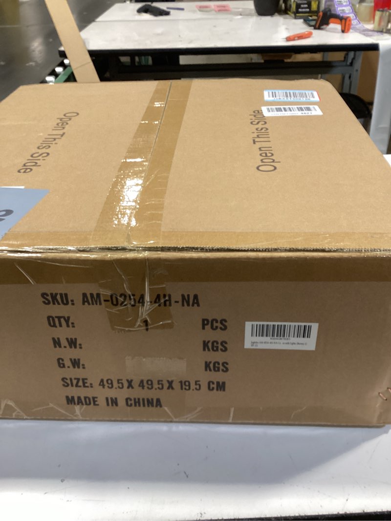 Condition photo showing New/Like New for boho caged fandelier with lights flush mount rattan ceiling fan with lights and remote control, enclosed 6 speeds low profile fan light for bedroom, living room, kitchen 0254/boho ceiling fans