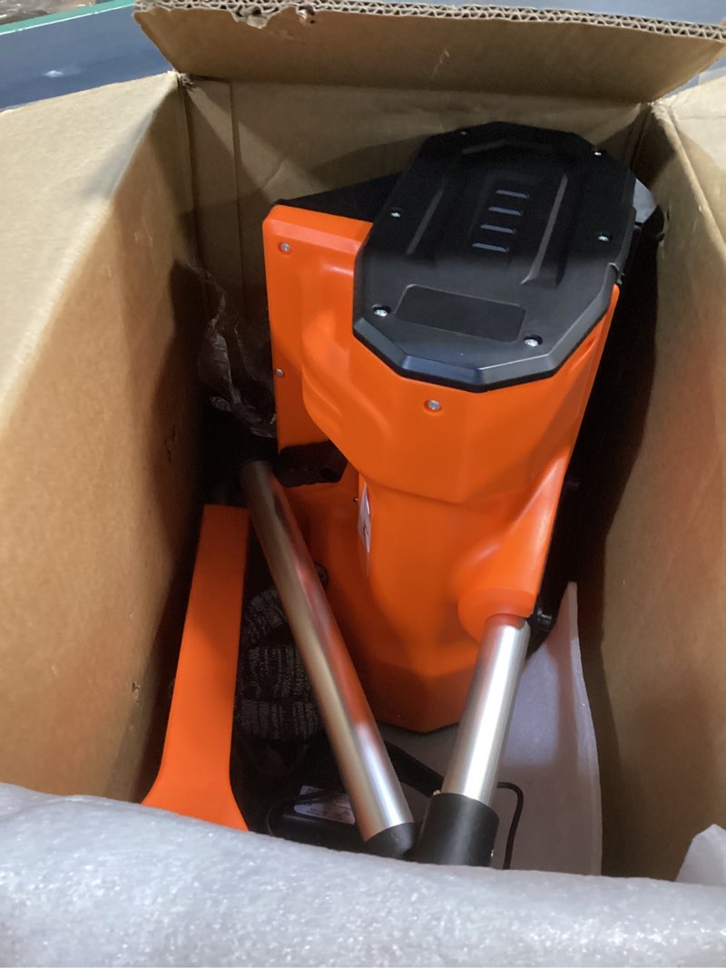 Condition photo showing Good Condition for 11In Cordless Snow Shovel, 21V Battery Powered Foldable Electric Snow Blower with ±45° Directional Plates Rechargeable Battery Gloves Goggles for Driveway Patio