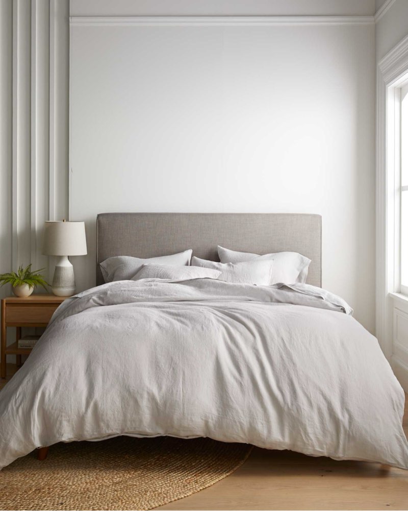 quince, european linen duvet cover ,3 pcs full queen