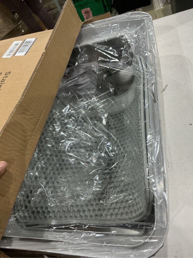 Condition photo showing Good Condition for stainless steel litter box | xl enclosed cat litter boxes with lid for big cats | high sided, anti-urine leakage | non-stick bottom & includes litter mat & metal scoop silver gray x-large