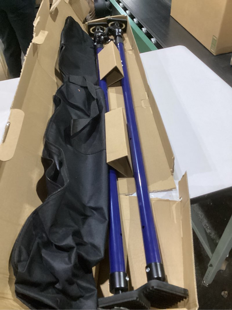 Condition photo showing As Is for xinqiao cabinet jacks for installing cabinets, heavy duty third hand tools adjustable support pole from 49.2 in to 114.2 in, 2 pcs 49.2"-114.2" 2pc blue