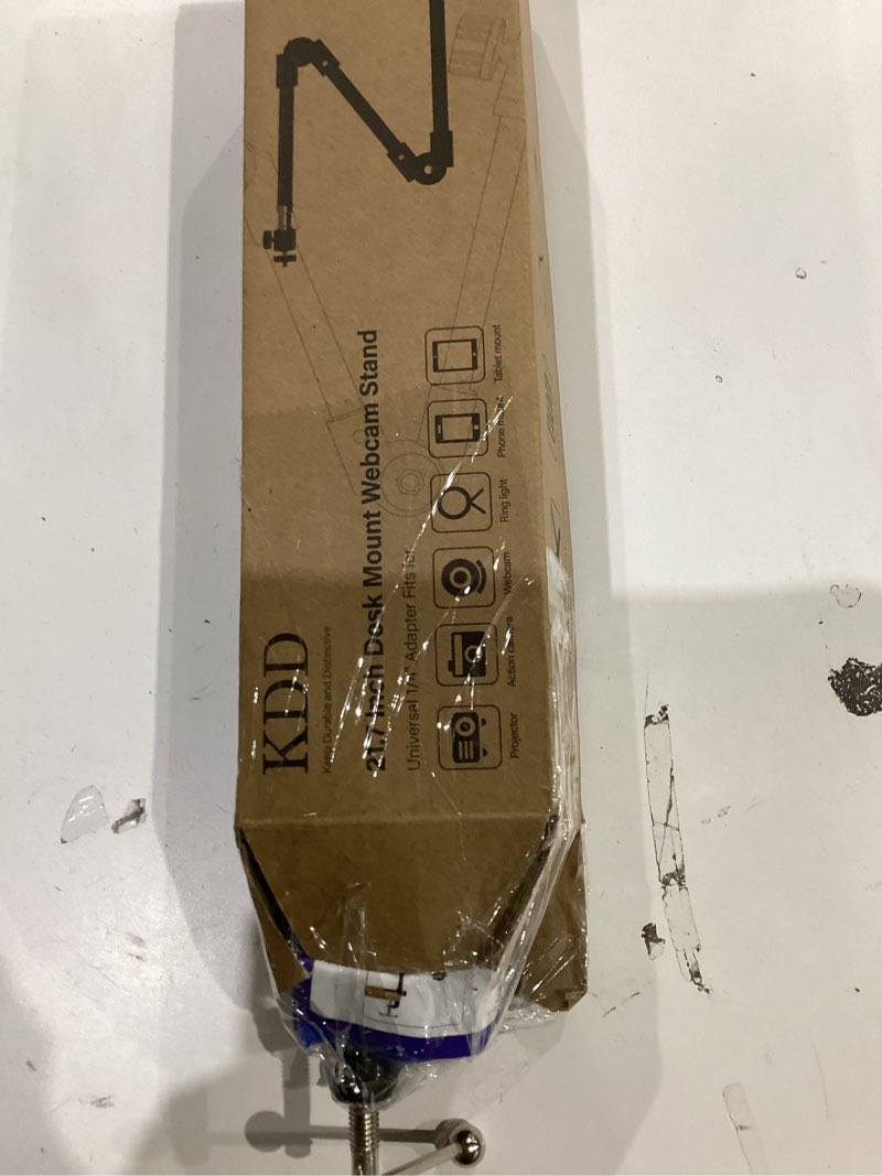 Condition photo showing As Is for Webcam Stand Camera Mount with Phone Holder & 5/8" Screw, 22in Flexible Projector Stand Gooseneck Desk Mic for Logitech C922 C930e C920 C615 C960 Brio 4K, GoPro, Blue Yeti Snowball Ice