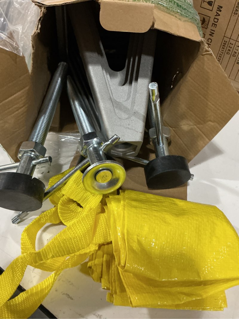 Condition photo showing As Is for x-haibei rv stabilizers jacks for trailer camper 4 pack aluminum stack jack stands 6000 pounds supports with cushion rubbers adjustable from 11" to 17"