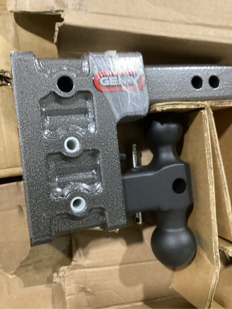 Condition photo showing As Is for GEN-Y Hitch Adjustable Trailer Hitch for 3" Receiver - 6" Drop, 32000 lbs Towing, 3500 lbs Tongue Weight, Includes Dual Ball Mount Attachment (2 5/16" & 2"), Stainless Steel Pin