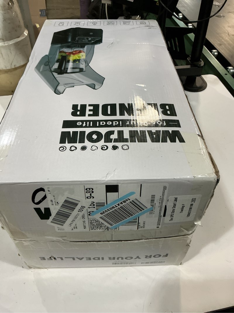 Condition photo showing Good Condition for wantjoin commercial professional blender with shield quiet sound enclosure 2200w industries strong and quiet professional-grade power, self-cleaning, silver