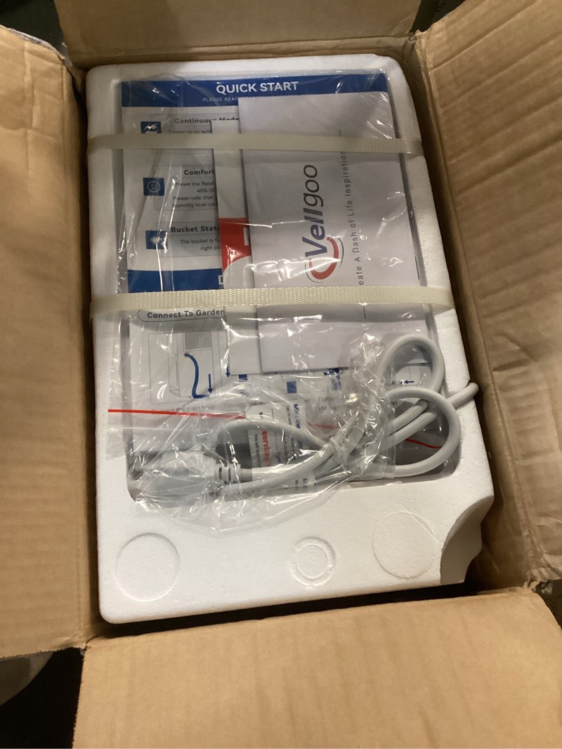 Condition photo showing Good Condition for 4,000 sq.ft most efficient energy star 2024 dehumidifier,vellgoo max 64 pint/d dehumidifier for basement with drain hose, smart humidity control, for home, bathroom, garage 64 pints - 4,000 sq. ft