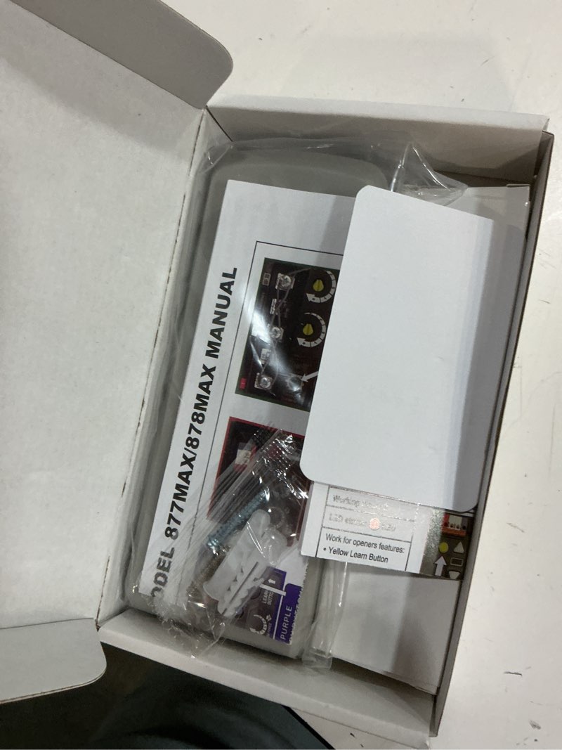 Condition photo showing Good Condition for garage door opener keypad with 2 garage door opener remote for liftmaster chamberlain craftsman remote keypad 877max 893lm 893max 971lm 371lm, purple yellow red orange learn button