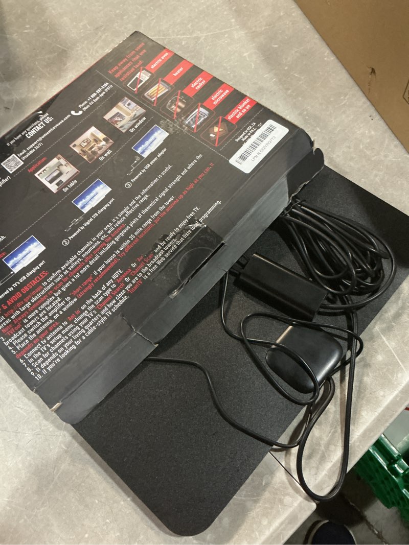Condition photo showing Good Condition for u must have amplified hd digital tv antenna long 180 miles range - support 4k 1080p fire tv stick and all older tv's - indoor smart switch amplifier signal booster - 18ft coax hdtv cable/ac adapter