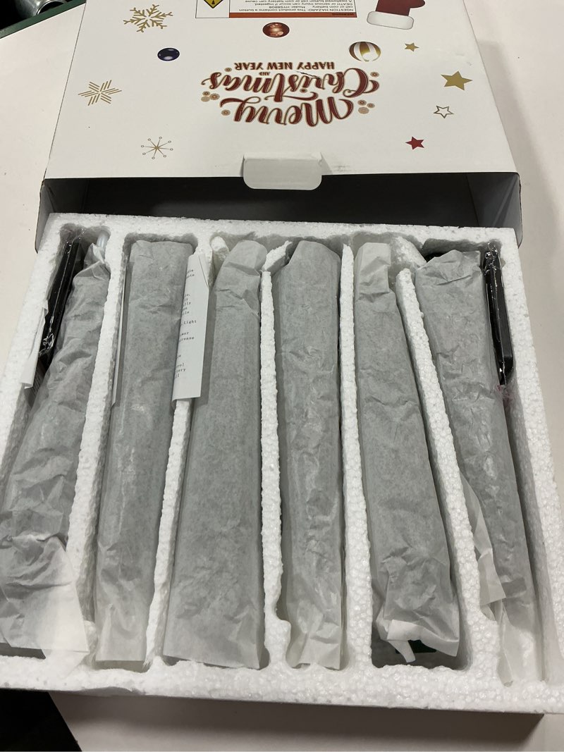 Condition photo showing New/Like New for Flameless LED Christmas Tree Candles, 4 Pack – Battery Operated Holiday Decor with Realistic Tree Texture, Warm Flickering Light, Safe for Kids & Pets, Tabletop & Mantel Decorations