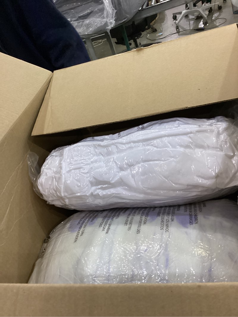 Condition photo showing As Is for Dual Layer 4 Inch Memory Foam Mattress Topper Full - 2 Inch Gel Memory Foam and 2 Inch Pillow Top Mattress Pad, 7-Zone Egg Crate Full Size Mattress Topper White Full