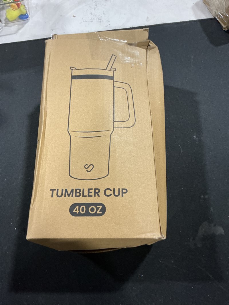 Condition photo showing Good Condition for Baseball Tumbler with Handle 40oz, Insulated Stainless Steel Cup with Lid & Straw, Gifts for Men, Bo