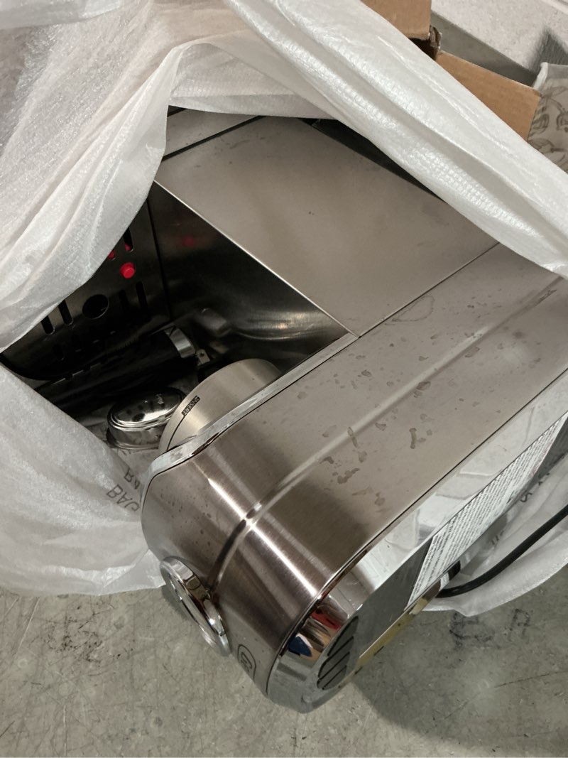 Condition photo showing As Is for gevi commercial espresso and coffee makers, professional 20 bar espresso maker with milk frother, stainless steel expresso coffee machines for home, compact cappuccino machine, great gift sterling silver