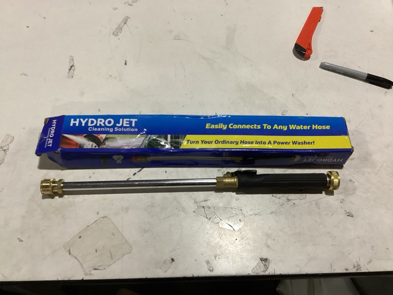 Condition photo showing Good Condition for 2026 upgraded jet nozzle power washer for garden hose, includes 2 high-pressure nozzles and quick connectors | hydro jet high pressure washer tools black 18.0 inches