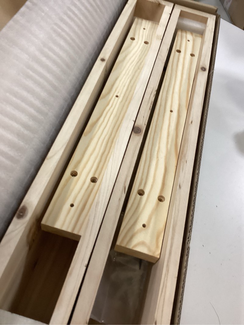 Condition photo showing New/Like New for Wall Floating Shelves, Rustic Wood Wall Shelf Handmade (Light Walnut, 24 Inch - 2 Pack) Light Walnut 24 Inch - 2 Pack