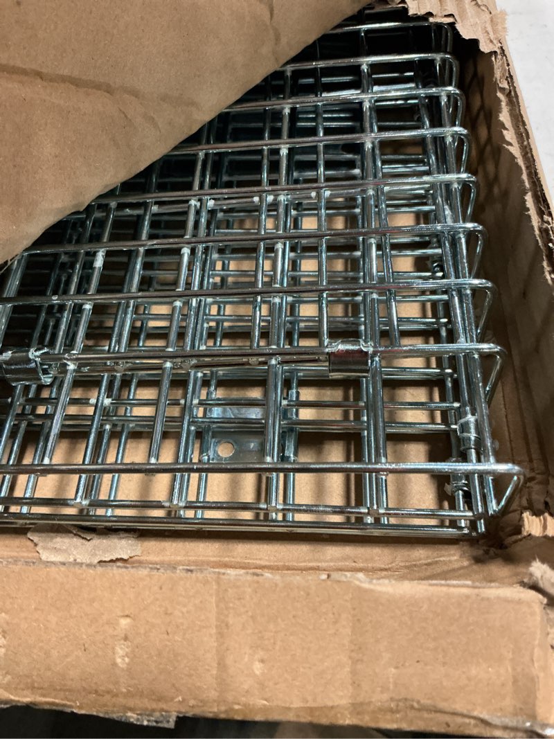 Condition photo showing Good Condition for live feral cat trap cage with cover, heavy duty folding animal traps cage for stray cats, humane cat trap for raccoon, squirrel, skunk, catch and release - (32 x 10 x 12 inches)