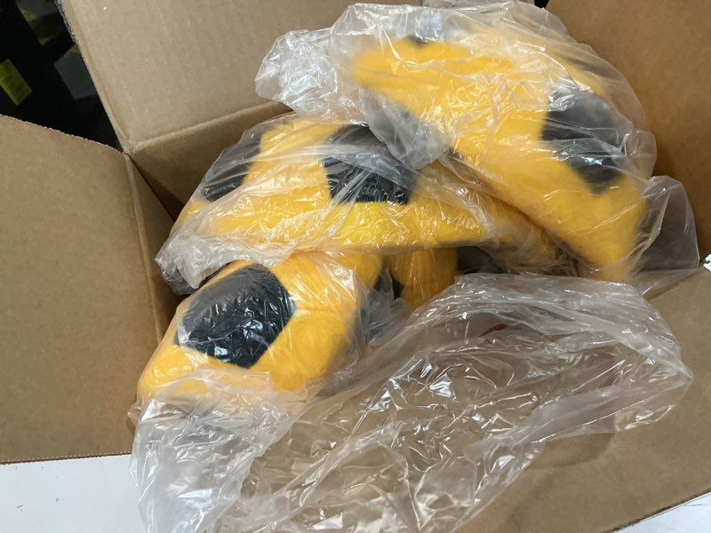 Condition photo showing Good Condition for 4 plastic soccer balls 36mm shamjiam 4pcs yellow black