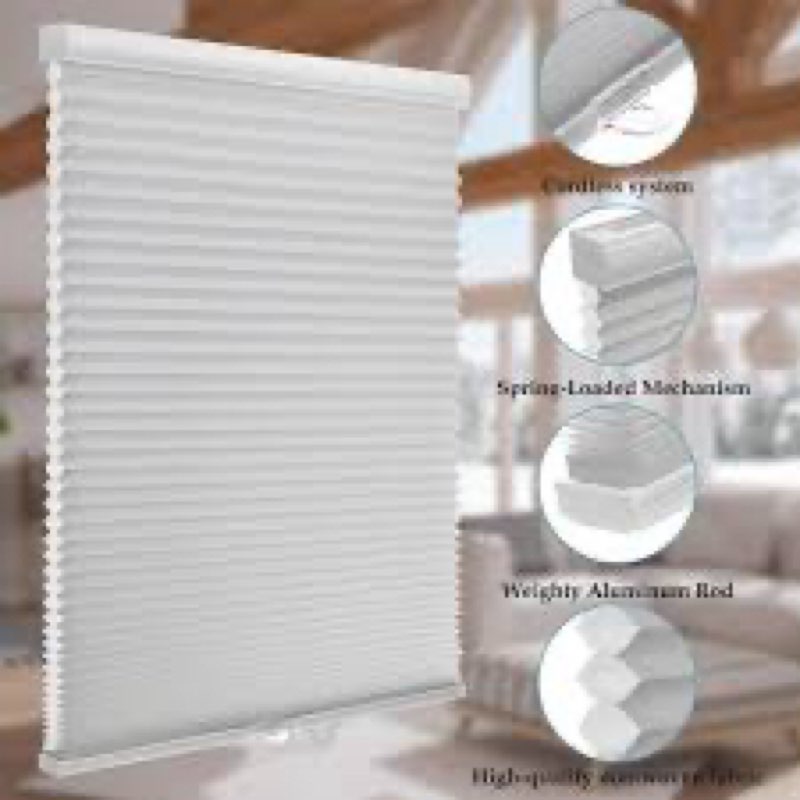 MYshade 1.5-Inch Cellular Cordless Light Filtering Shades,Thermal Insulating Noise Reducing Waterpro