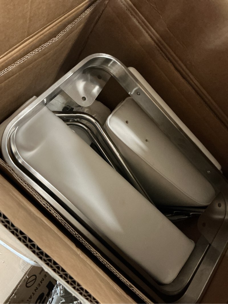 Condition photo showing As Is for Hairdresser Barber Salon Chair,Capacity 330 Lbs - with Heavy Duty Hydraulic Pump, 360° Swivel Adjustable Spa Beauty Equipment, Hair Stylist Women Man for Barbershop,Home Hairdresser (White)