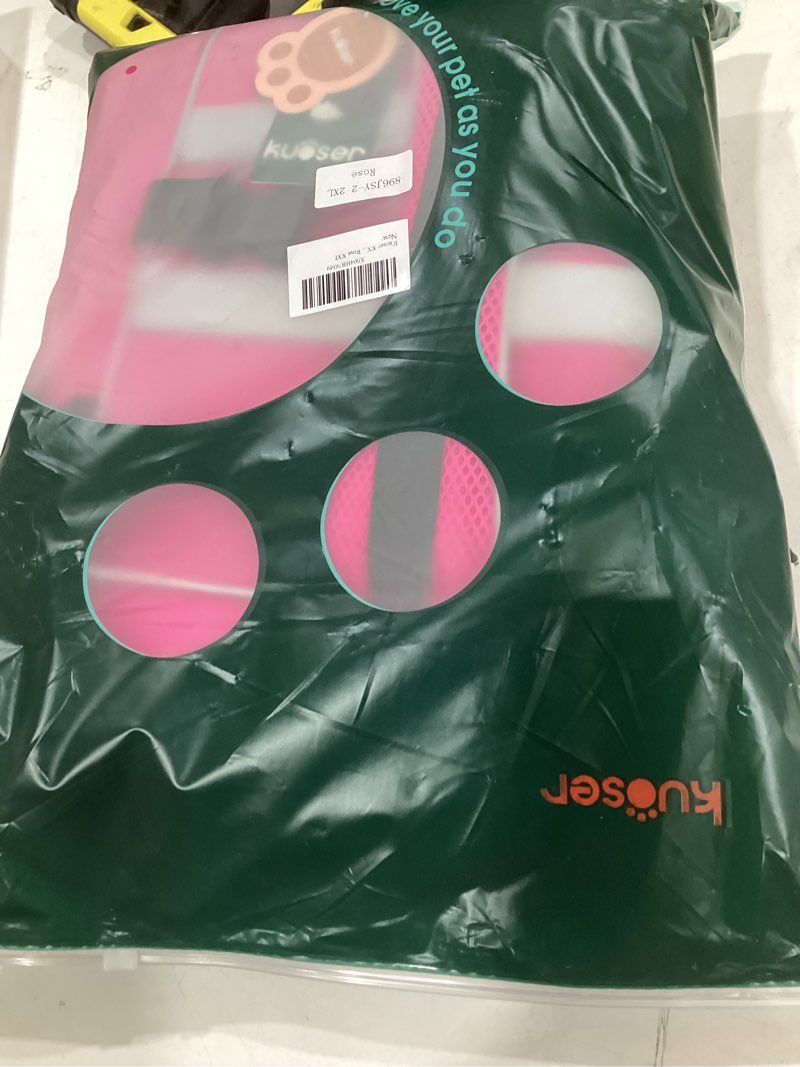 Condition photo showing Good Condition for kuoser xxl dog life jacket, high flotation large dog water vest for swimming boating, reflective doggie swimming vest pet life preserver with rescue handle, rose xxl xxl (chest girth:30.7-38.5'') rose