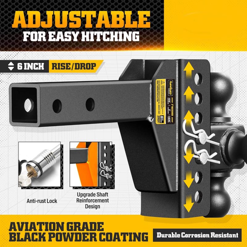 trailer hitch fits 2inch receiver hitch adjustable hitch for truck car rv