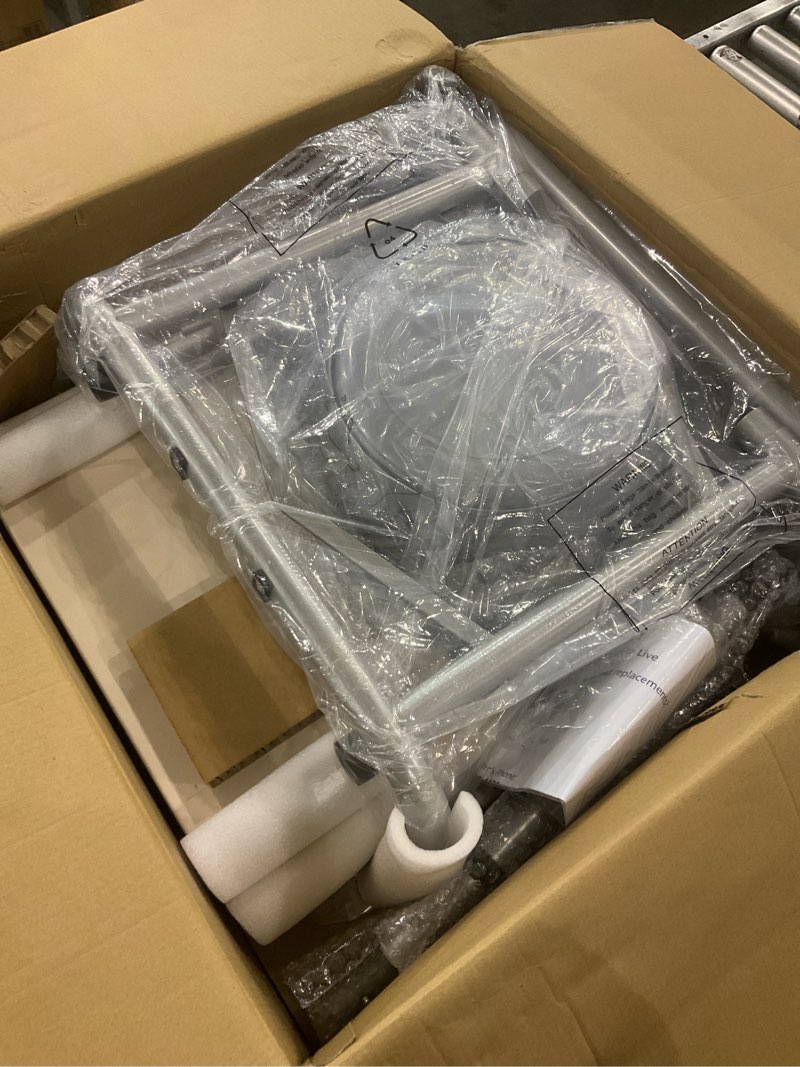 Condition photo showing New/Like New for Drop Arm Bedside Commode, Commode Toilet with Padded Seat and Backrest, 400lbs Capacity, 5.3QT Removable Bucket and Splash Guard, Adjustable Height Portable Toilet for Adults, Beige