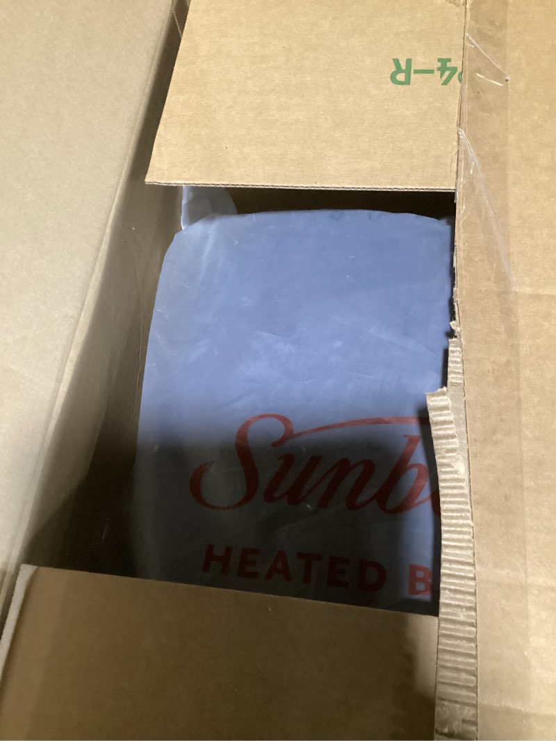 Condition photo showing Good Condition for Royal Ultra Fleece Heated Electric Blanket Queen Size, 90" x 84", 12 Heat Settings, 12-Hour Selectable Auto Shut-Off, Fast Heating, Machine Washable, Warm and Cozy, Mushroom Mushroom Queen