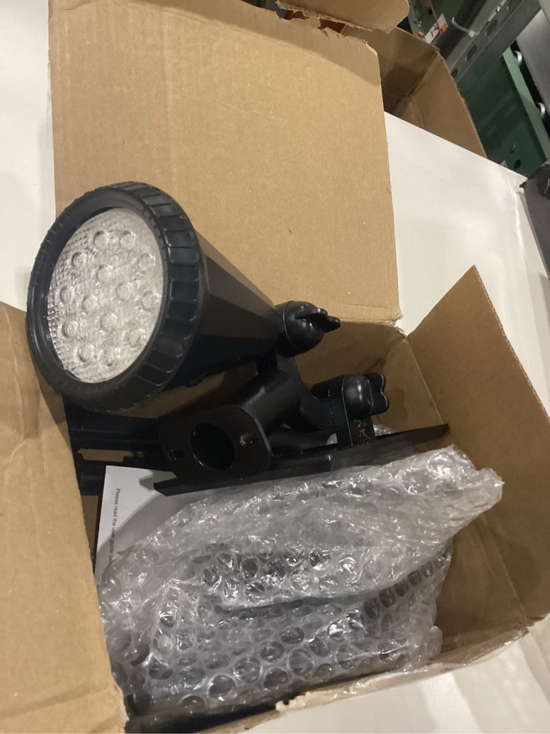 Condition photo showing New/Like New for Color Changing Solar Spot Lights Outdoor Waterproof 180° Adjustable Colored RGB Solar Powered Landscape Lights for Yard 7 Lighting Modes Solar Spotlights for Pathway Garden Outside (2 Pack) 2 Pack Multicolor