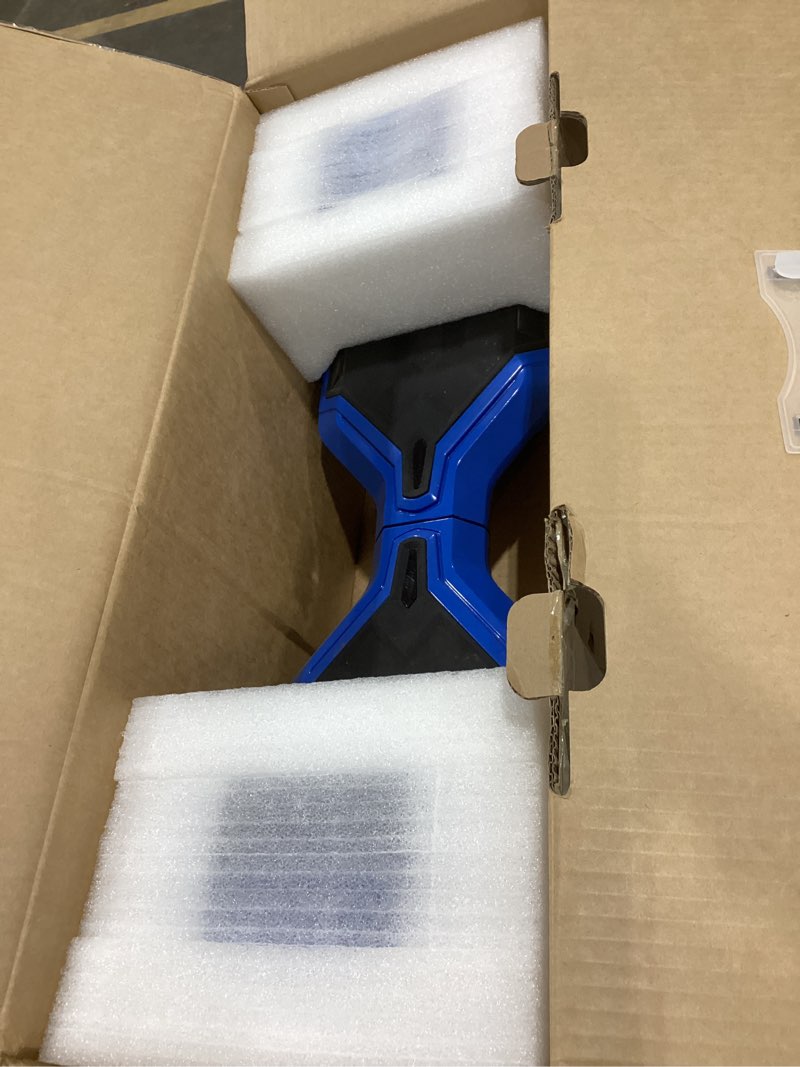 Condition photo showing As Is for Gyroor Warrior 8.5 inch All Terrain Off Road Scooter with Bluetooth Speakers and LED Lights,Self Balancing Scooter for Kids ages 6-12 and Adults 2-blue