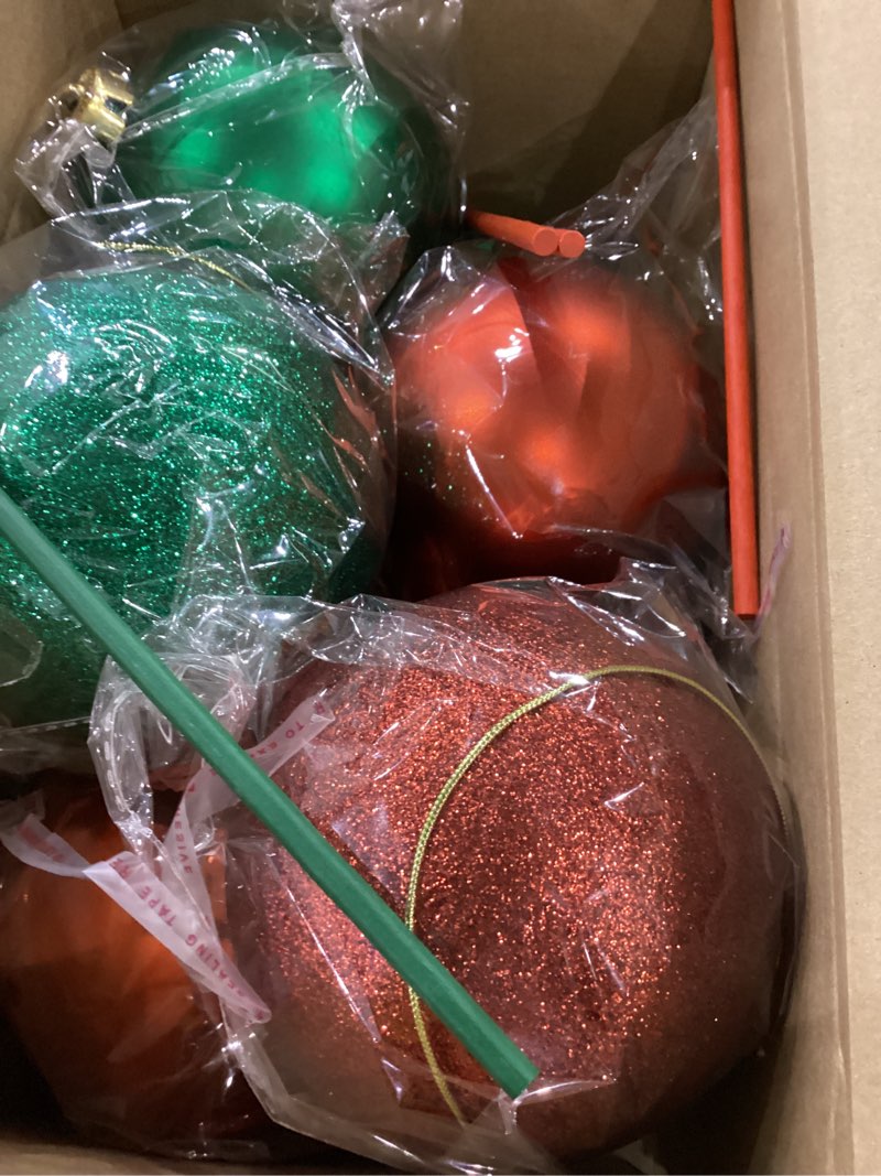 Condition photo showing New/Like New for Syhood 12 Pack 15.75'' Jumbo Candy Christmas Decorations Set Giant Lollipop Candy Sticks Ornaments Extra Large Red White Green Christmas Ball Ornaments for Tree Porch Ceiling Hanging(Cute Style)