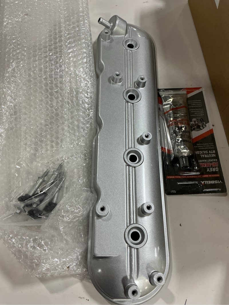 Condition photo showing New/Like New for Driver Side Valve Cover Set w/Gasket & Bolts Compatible with GMC Chevy Cadillac Vehicle 1999-2008 Escalade, Silverado Suburban Tahoe Trailblazer, Sierra Yukon Replace# 264-965, 12570427