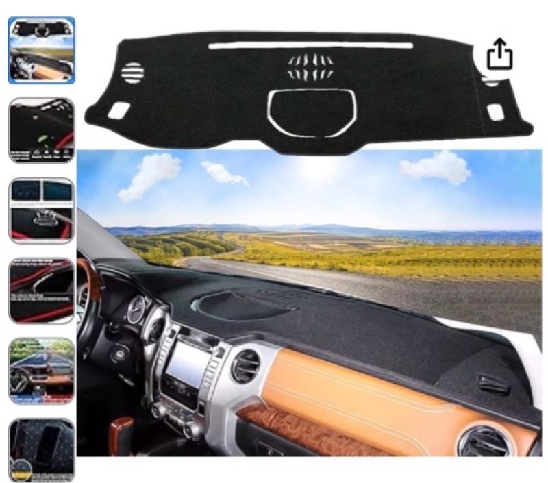 XYHGM Custom Dash Cover Fit for Toyota Tundra 2014 2015 2016 2017 2018 2019 2020 2021 Non-Slip Inter