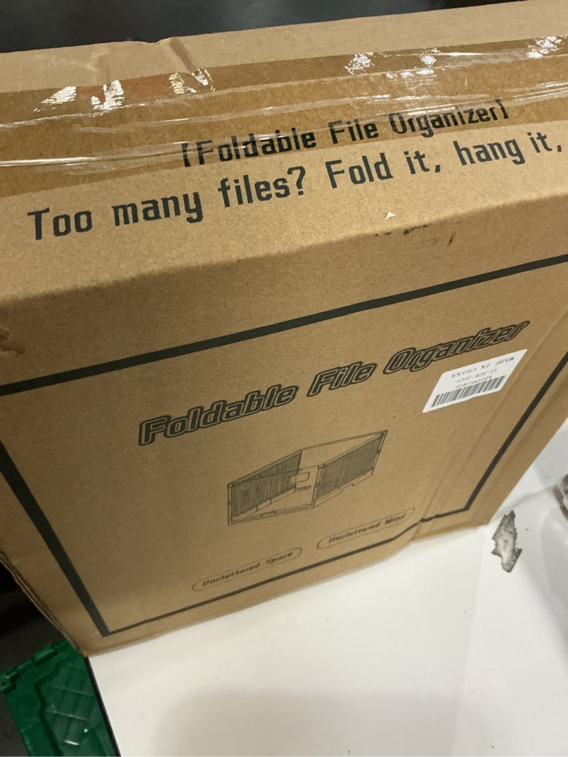 Condition photo showing New/Like New for File Organizer Box with Lid,Hanging Filing Folder Organizer for Document Storage with Plastic Slide,Letter-size File Holder Filing Box for Office/Home/Decor/?2Pack?