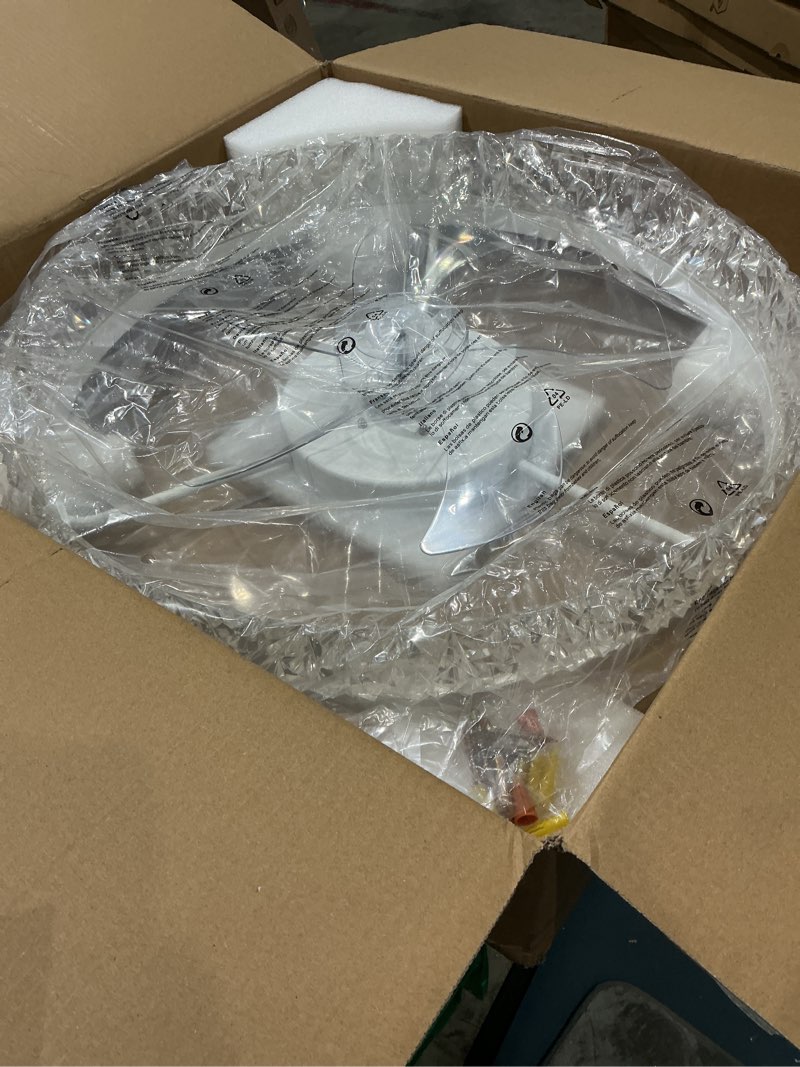 Condition photo showing Good Condition for lediary 22 inch ceiling fans with lights and remote, fandelier low profile ceiling fan, 3000k-6000k dimmable flush mount led fan light, white modern ceiling fans with lights for bedroom 22 inch white 1