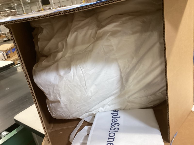 Condition photo showing As Is for Similar to YATAS BEDDING Wool Mattress Protector, Mattress Cover with 100% Cotton Cover & Special Certificated Wool Filling, Bed Cover and Protector, (Cal King Size - 18'' Depth) - 71\"x85\" California King