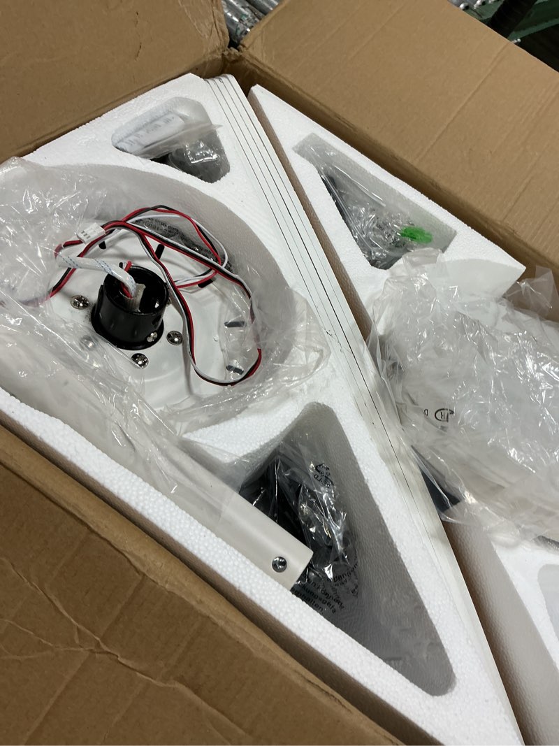 Condition photo showing Good Condition for nkpu white ceiling fans with lights, 52 inch low profile ceiling fan with light and remote/app control, dual-sided blades, reversible, 3cct, dimmable, modern ceiling fan for indoor/outdoor patios