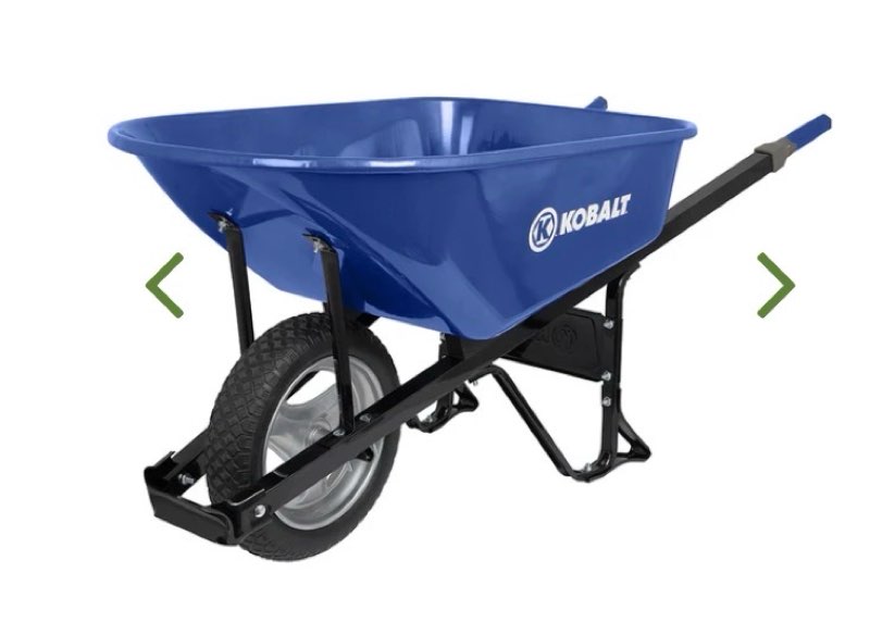 Kobalt blue wheelbarrow 