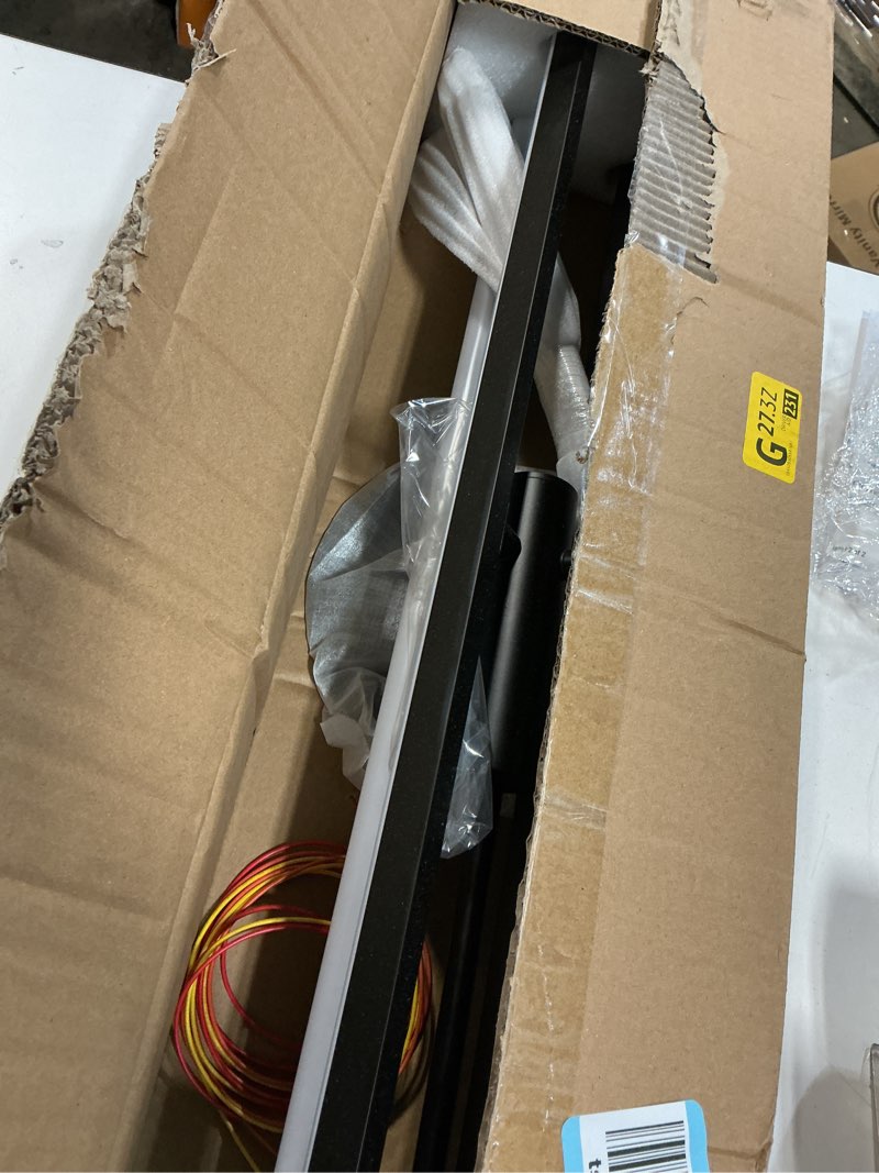 Condition photo showing Good Condition for Black LED Chandelier for Dining Room, 27.76in Dimmable 4-Lights Modern Ceiling Pendant Light Fixture for Kitchen Living Room Entry Foyer 3000K/4000K/5000K 24W 4 Lights-3CCT-24.7"-Black