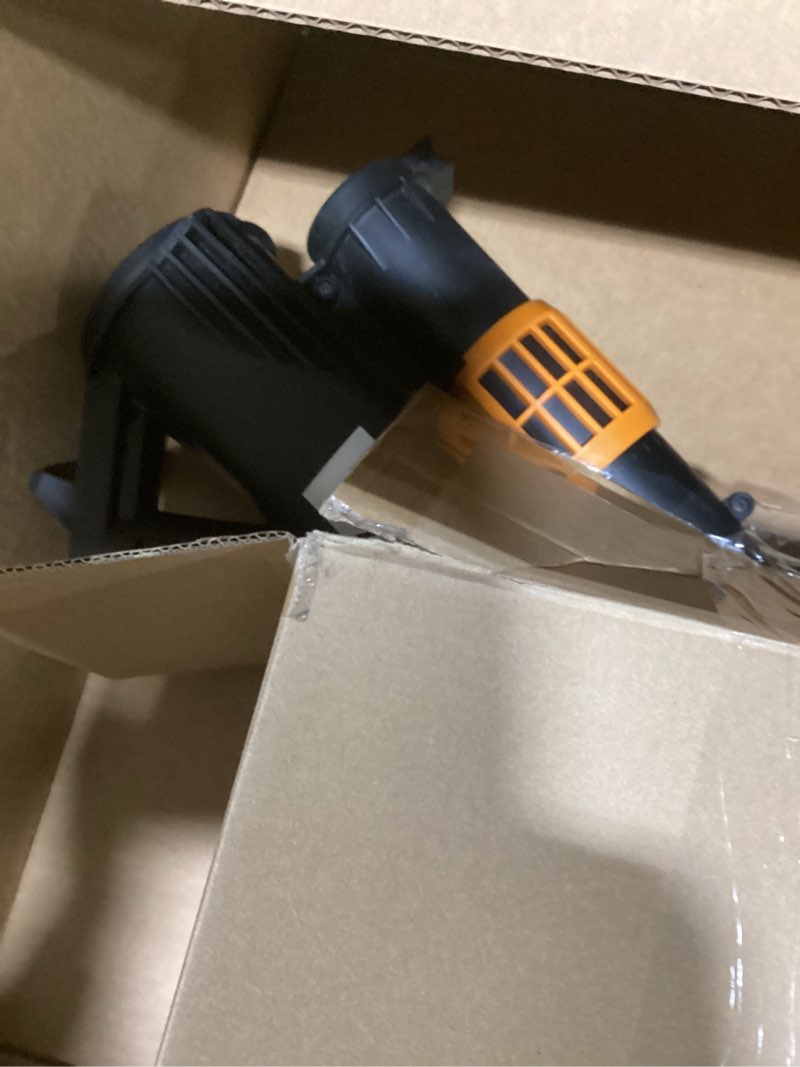 Condition photo showing As Is for WORX Trivac 3 in 1 Electric Leaf Blower for Lawn Care, Leaf Vacuum with 350 CFM & 210 MPH, Leaf Mulcher with Metal Impeller, WG509 350CFM Blower/Vac/Mulcher