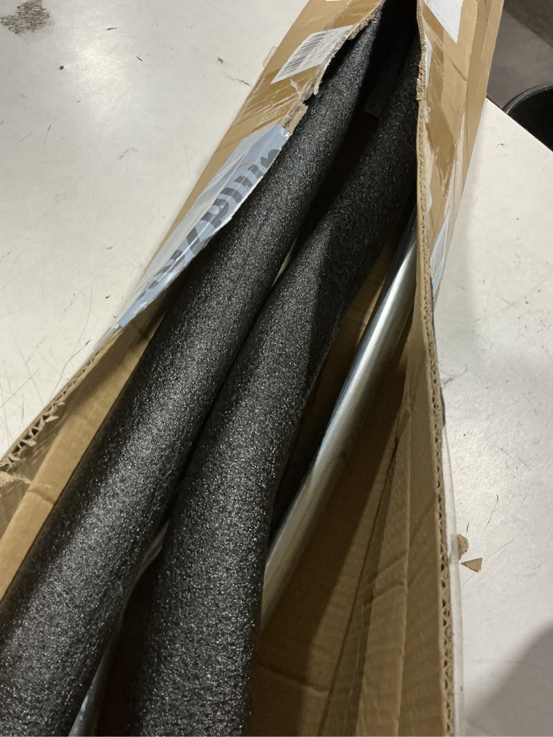 Condition photo showing As Is for 1pcs trampoline curved pole, universal trampoline replacement enclosure pole to fit 8-16ft curved pole trampoline frame, includes foam sleeve and hardware with 2 installation options