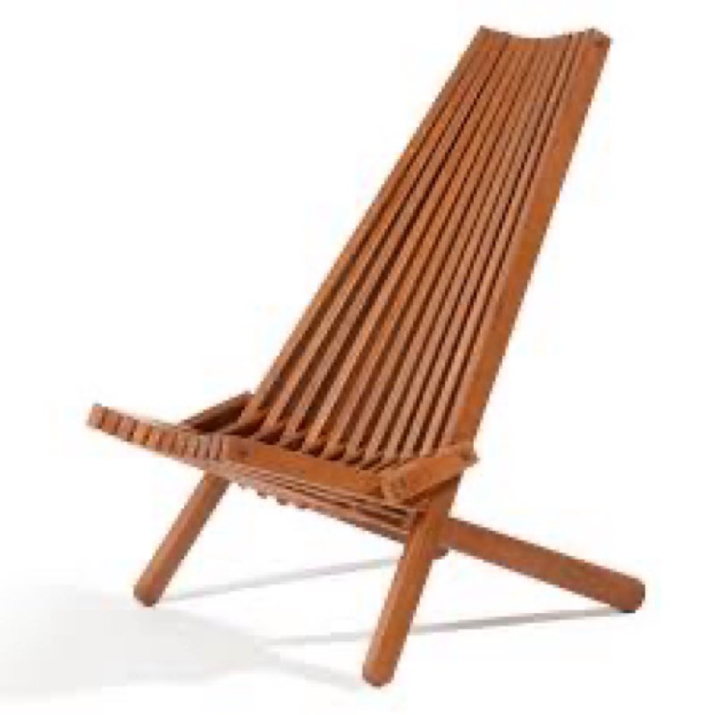 Jahzelle Eucalyptus Wood Folding Adirondack Chair Weather Resistant No Assembly