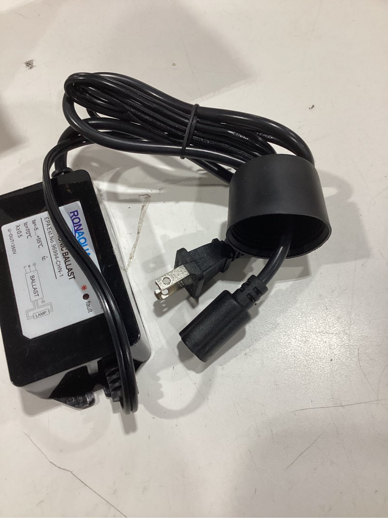 Condition photo showing Good Condition for ronaqua 100-120v 55w electronic ballast for 12gpm uv water sterilizer with four prong connection to lamp and green/red indicator light