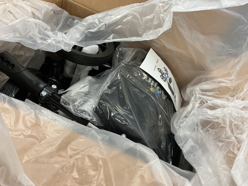 Condition photo showing New/Like New for Aojin Knee Scooter, 300lbs Capacity, 13\" Big PU Seat, All Terrain Foldable Knee Scooter Walker 