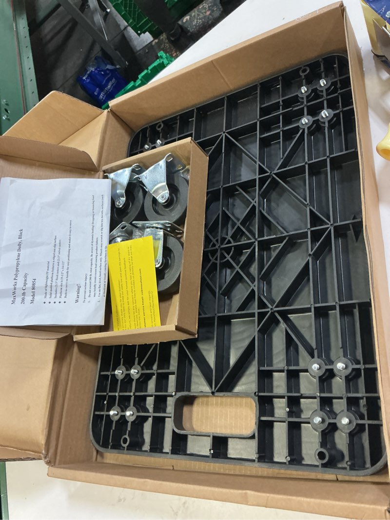 Condition photo showing New/Like New for MaxWorks 80854 Furniture Movers Dolly With Wheels - 200 lb. Capacity